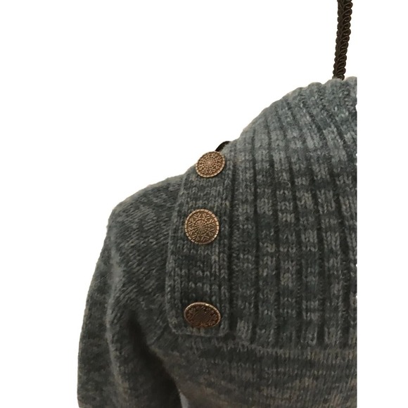 Sundance Stratton Green Turtleneck Lambswool Snowflake Sweater - Size Small - Picture 3 of 8